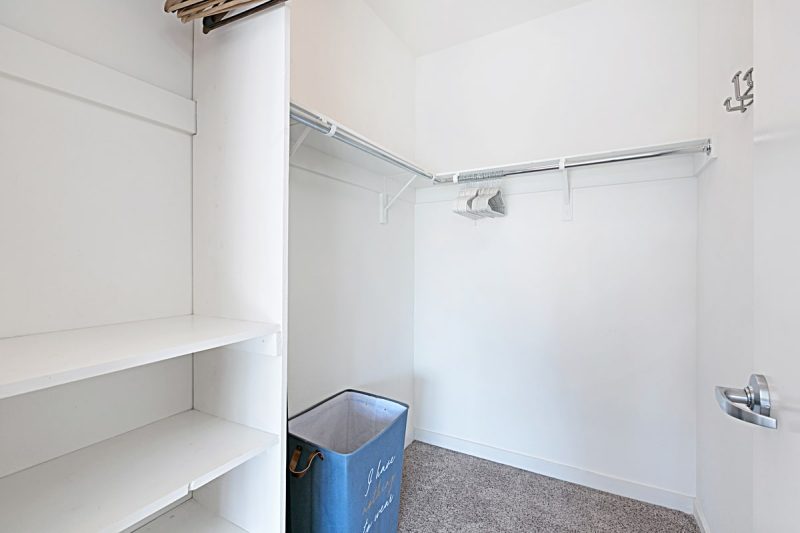 Sizeable, walk-in closet in the bedroom.