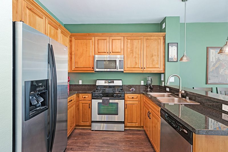 Kitchen with updated appliances.