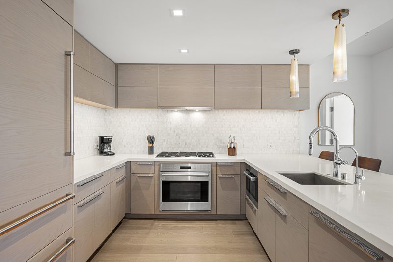 View of the kitchen.