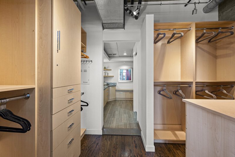view of the walk-in bedroom closet.