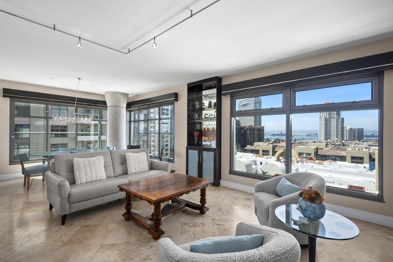 View of the living area.